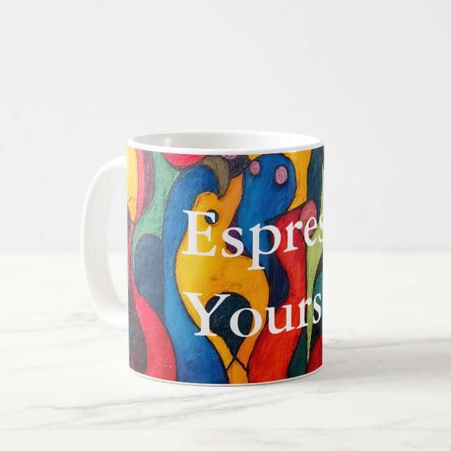 Colorcube 2 Colorful Cubism Classic Tasse (Vorderseite Links)