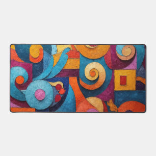 Colorcube 4 Colorful Cubism Desk Mat Schreibtischunterlage