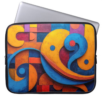 Colorcube 5 farbenfroher Kubismus - Laptop-Fall Laptopschutzhülle