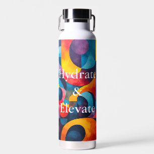 Colorcube 6 farbenfrohe Kubismus Wasserflasche Typ Trinkflasche