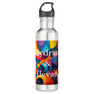 Colorcube 6 farbenfrohe kubistische Wasserflasche  Edelstahlflasche