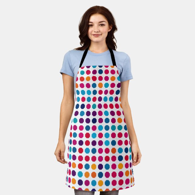 Colore polka-dot schürze (Getragen)