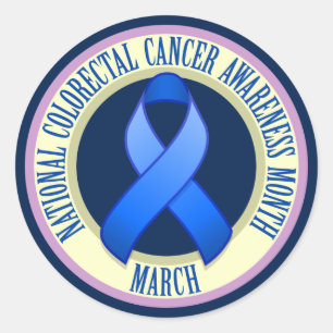 Colorectal Cancer Awareness Montag Round Sticker