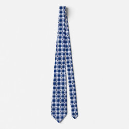 Colorectal Cancer Awareness Plaid Dark Blue Ribbon Krawatte