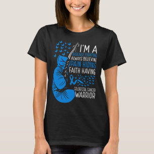 Colorectal Cancer Warrior Awareness Ribbon Disease T-Shirt
