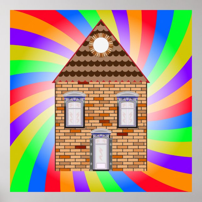 Colored Brick House Poster (Vorne)