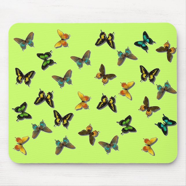 Colored Butterflies Art Mousepad (Vorne)