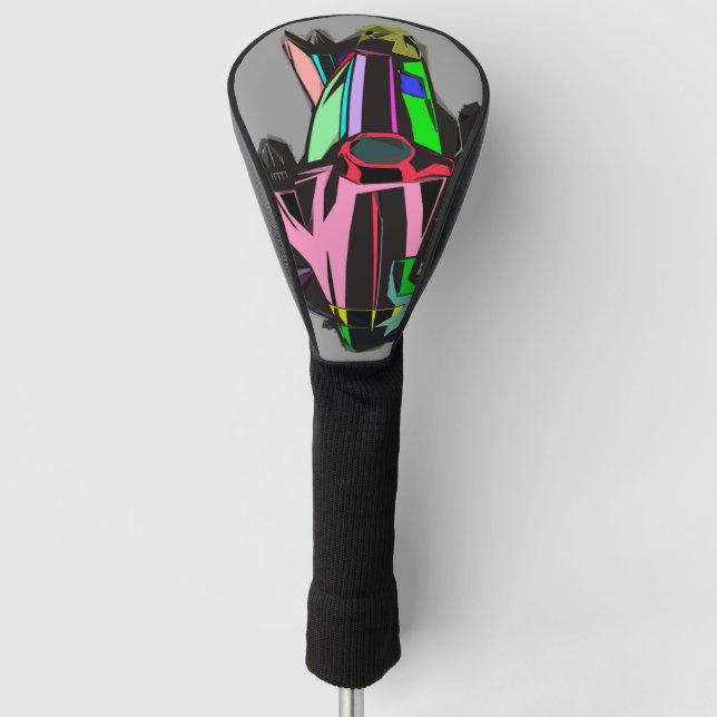 Colored cadillac golf headcover (Vorderseite)