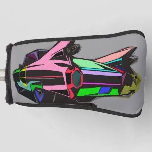 Colored cadillac golf headcover