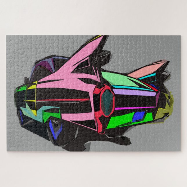 Colored cadillac puzzle (Horizontal)