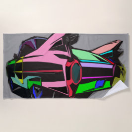 Colored cadillac strandtuch