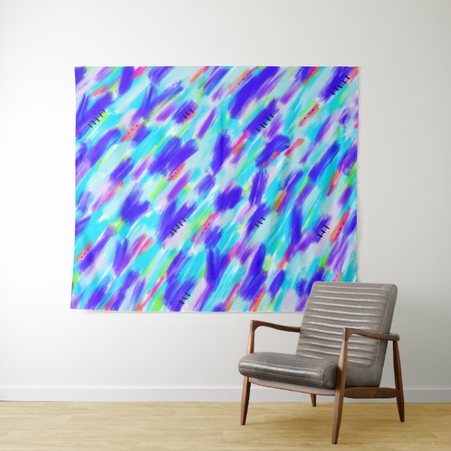 Colored Chaos Tapestry Wandteppich (Beispiel (Horizontal))