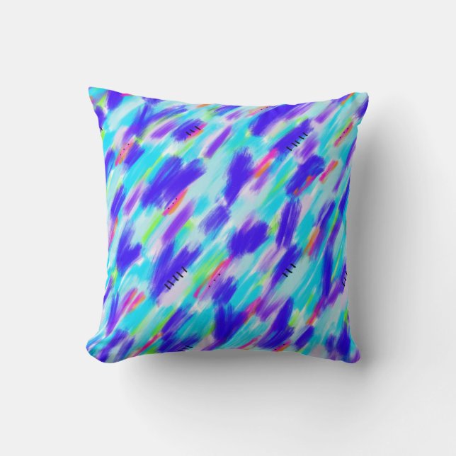 Colored Chaos Throw Kissen (Vorderseite)