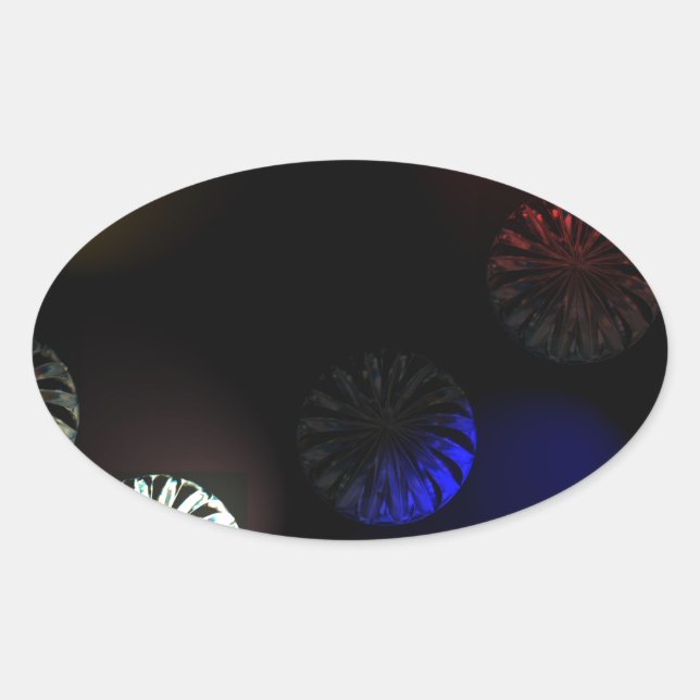 Colored Cystal Imager Ovaler Aufkleber (Vorderseite)