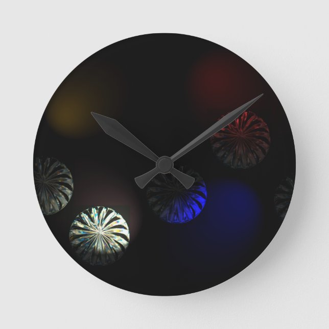 Colored Cystal Imager Runde Wanduhr (Vorderseite)