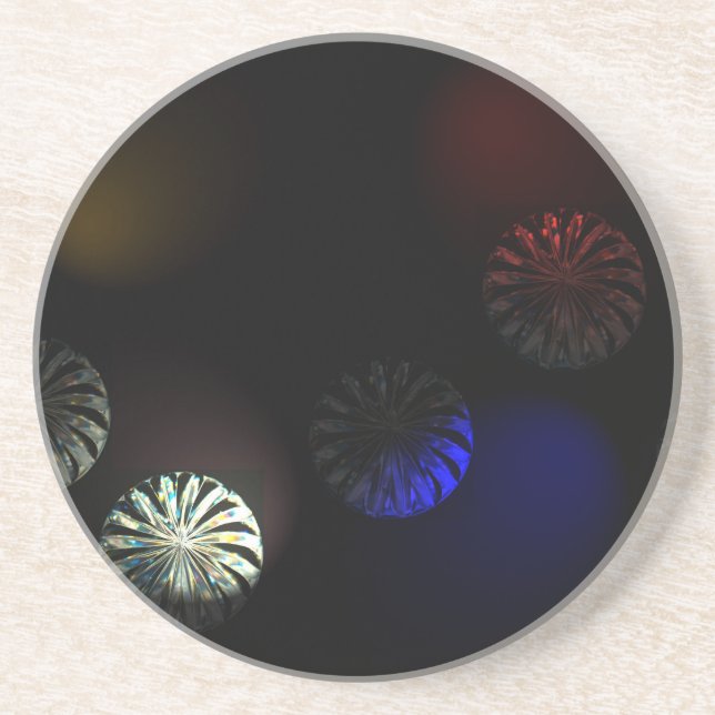 Colored Cystal Imager Sandstein Untersetzer (Vorne)