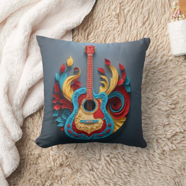 Colored Fantasy Guitar Kissen (Decke)