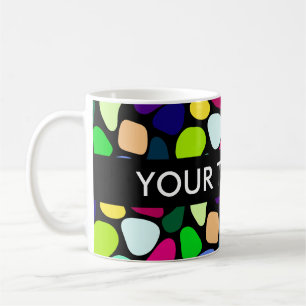 Colored Flat Stone Mosaik I + Ihre Ideen Tasse