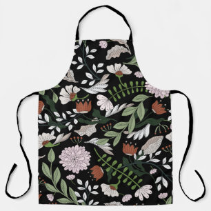 Colored hand painted seamless pattern with flowers schürze