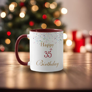 Colored Happy Birthday Coffee Tasse
