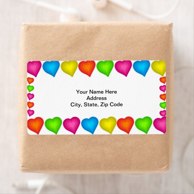 Colored Hearts Labels (Insitu)