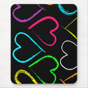 Colored Hearts mousepad