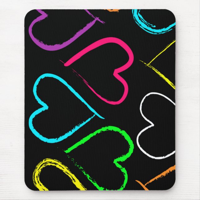 Colored Hearts mousepad (Vorne)