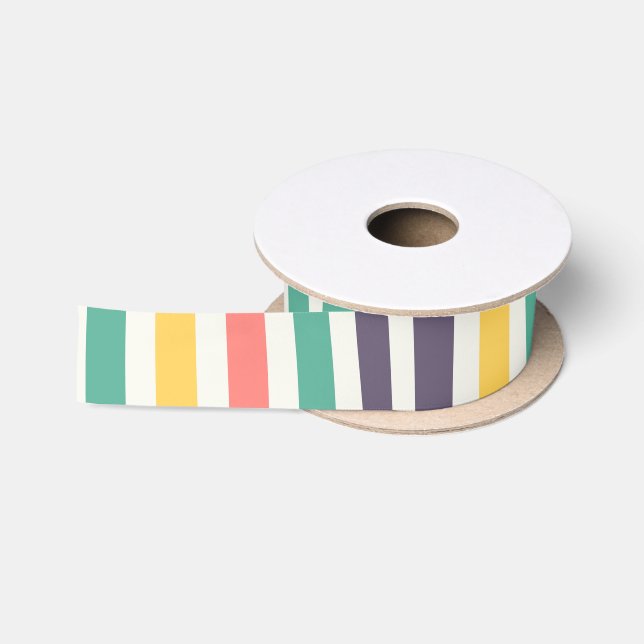 Colored Lines Satin Ribbon Satinband (Spule)