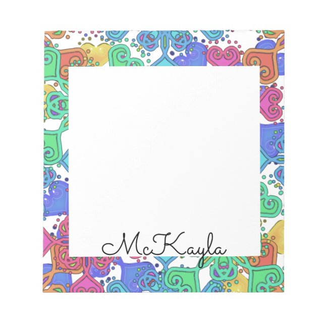 "Colored Mandala" Notizblock (Vorderseite)