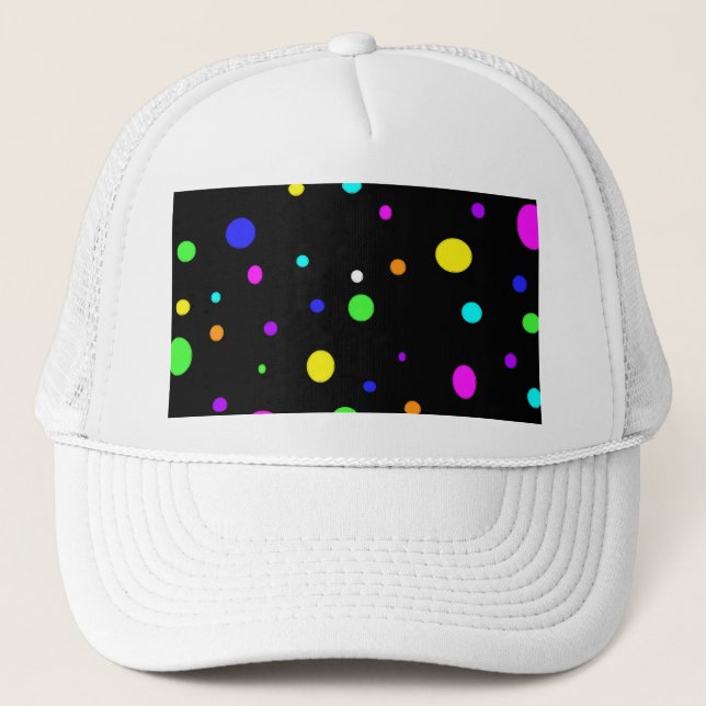 Colored Orbs-hat Truckerkappe (Vorderseite)