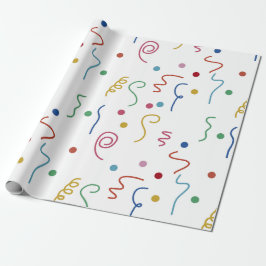 Colored Party Confetti Pattern Geschenkpapier