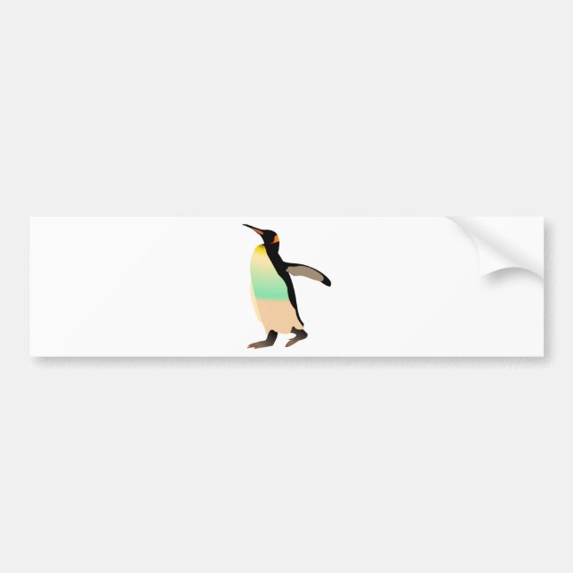 Colored Peguin Autoaufkleber (Vorne)