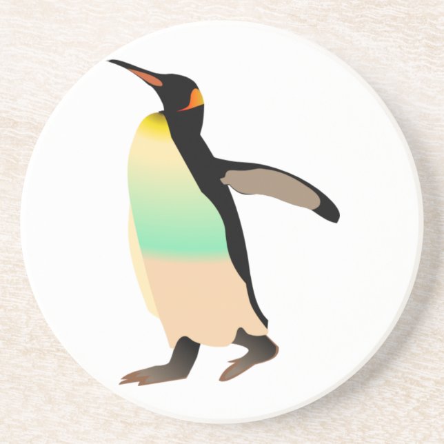Colored Peguin Getränkeuntersetzer (Vorne)