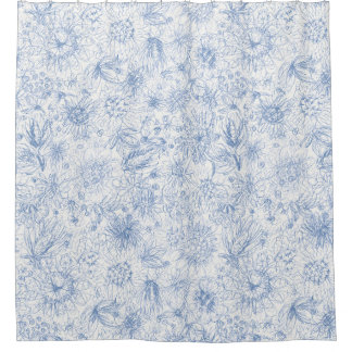 Colored Pencil Floral Duschvorhang