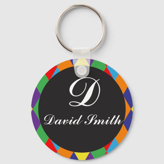 Colored Rhombus Schlüsselanhänger (Vorderseite)