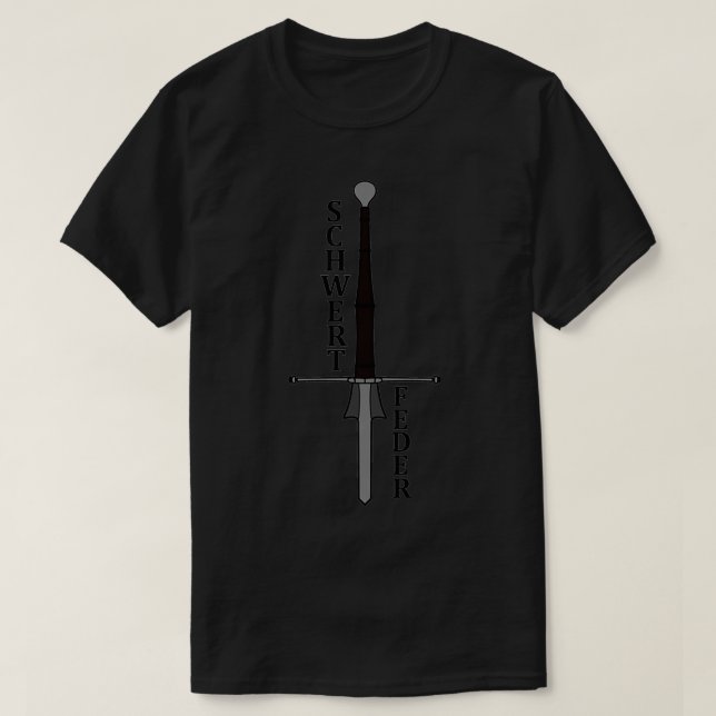 Colored Simple Federschwert Longsword T-Shirt (Design vorne)