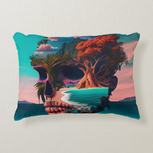 Colored Skull Head Dekokissen