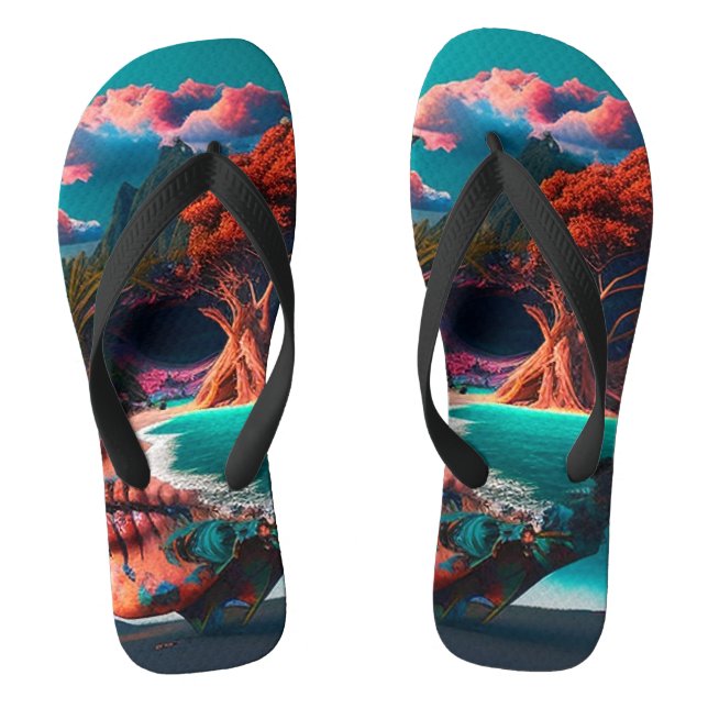 Colored Skull Head Flip Flops (Fußbett)