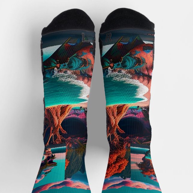 Colored skull head socken (Oben)