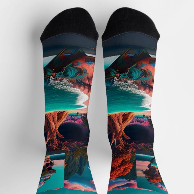 Colored skull head socken (Oben)