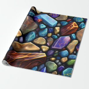 Colored Stone Mosaic Muster Geschenkpapier