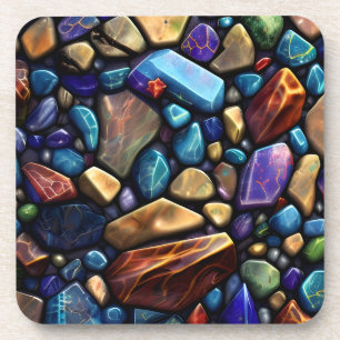 Colored Stone Mosaic Muster Getränkeuntersetzer