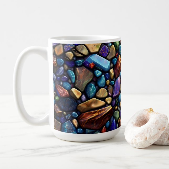 Colored Stone Mosaic Muster Kaffeetasse (Mit Donut)