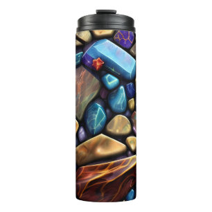 Colored Stone Mosaic Muster Thermosbecher