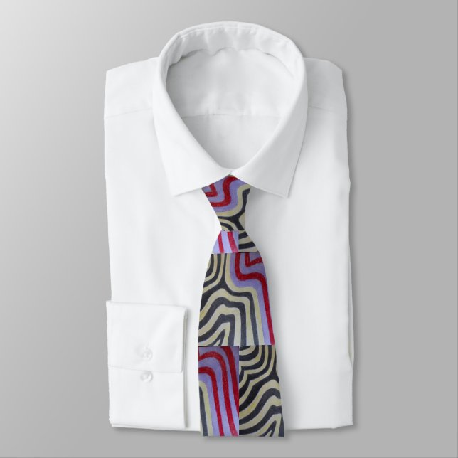 Colored Waves Neck Tie Krawatte (Gebunden)
