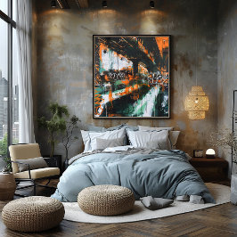 Colores Urbanos: Grafiti Nocturno Poster