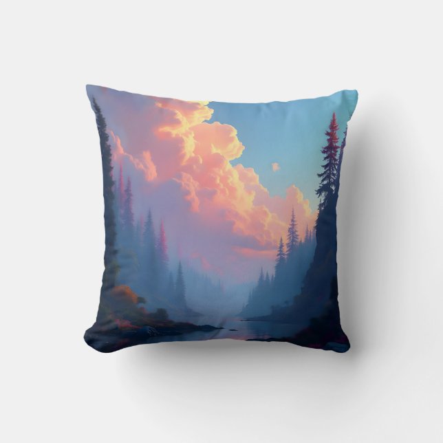 Colorfall Grove – Herbstlandschaft Kissen (Vorderseite)
