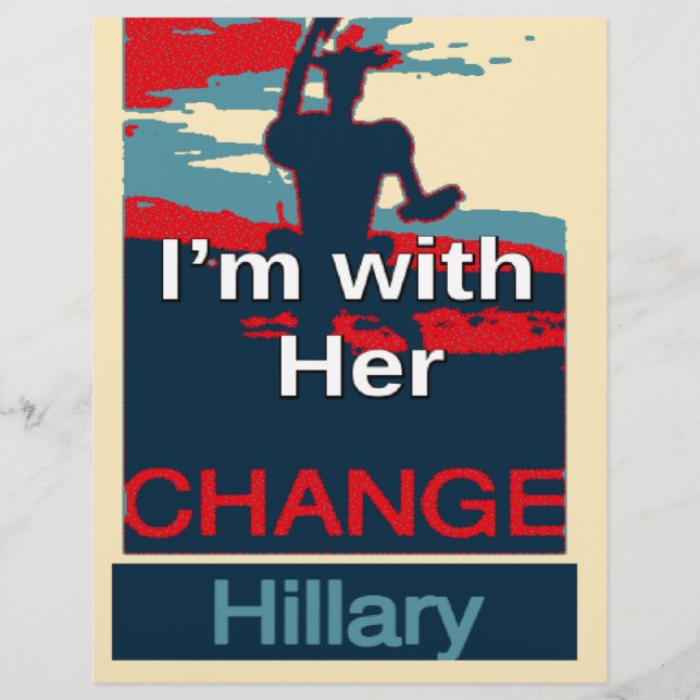 Colorful 2016 Ich bin mit ihrer Stimme für Hillary (Vorderseite)