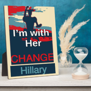 Colorful 2016 Ich bin mit ihrer Stimme für Hillary Fotoplatte