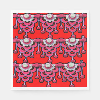 Colorful 3D Digital Design Luncheon Napkins - Perf Serviette